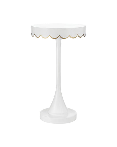 Enid Accent Table White / Gold