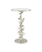 Currey and Company - 4000-0260 - Accent Table - Lunaria - Antique Silver Leaf / Natural