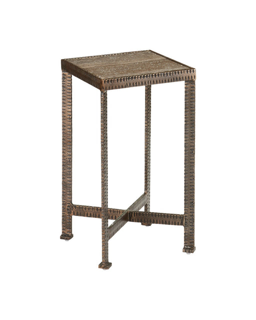 Currey and Company - 4000-0274 - Accent Table - Ampleur - Rustic Bronze / Natural