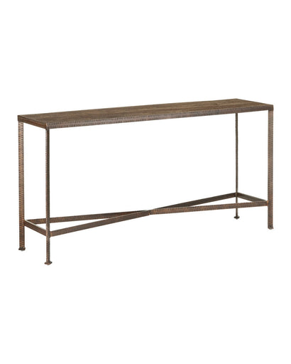Ampleur Console Table Rustic Bronze / Natural