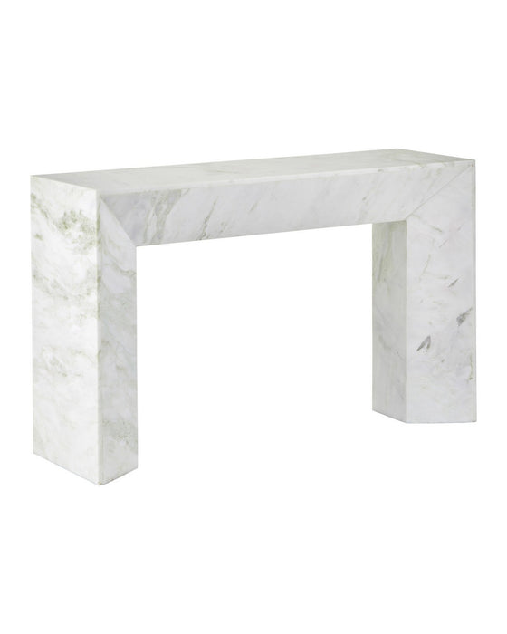 Currey and Company - 4000-0278 - Console Table - Fireside - Natural White / Green