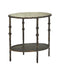 Currey and Company - 4000-0284 - Side Table - Spalzato - Aged Brass / Antique Glass