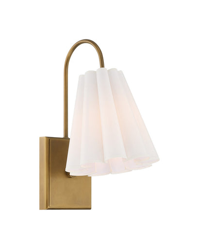 Blithe One Light Wall Sconce Off-White / Coffee Brass