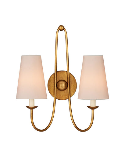 Brayden Two Light Wall Sconce Antique Gold Leaf
