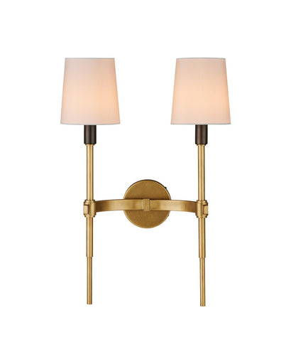 Grigsby Two Light Wall Sconce Antique Brass / Bronze