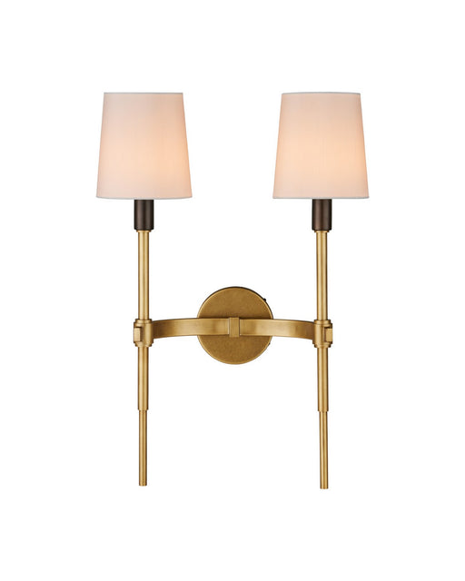 Currey and Company - 5000-0320 - Two Light Wall Sconce - Grigsby - Antique Brass / Bronze