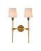Currey and Company - 5000-0320 - Two Light Wall Sconce - Grigsby - Antique Brass / Bronze