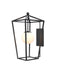 Currey and Company - 5500-0061 - One Light Wall Sconce - Denison - Midnight / Frosted White