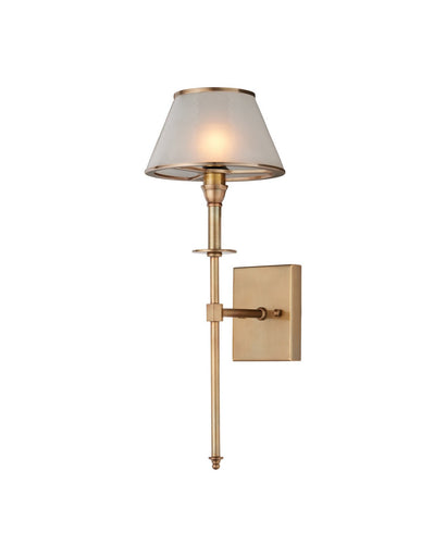 Ronaldo LED Wall Sconce Antique Brass / Frosted