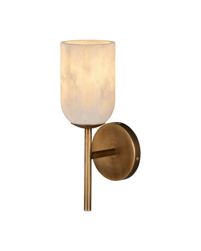 Belmont One Light Wall Sconce Natural / Antique Brass