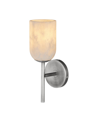 Belmont One Light Wall Sconce Natural / Polished Nickel