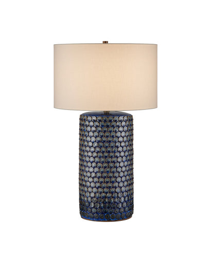 Lunares One Light Table Lamp Dark Blue Reactive