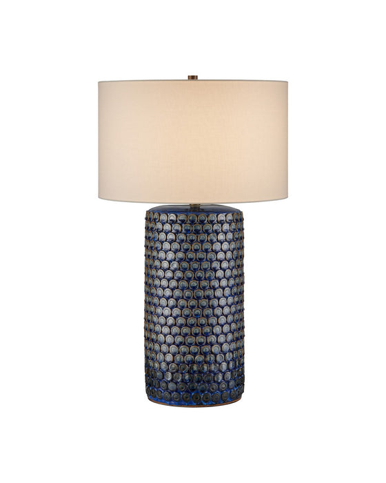 Currey and Company - 6000-1079 - One Light Table Lamp - Lunares - Dark Blue Reactive