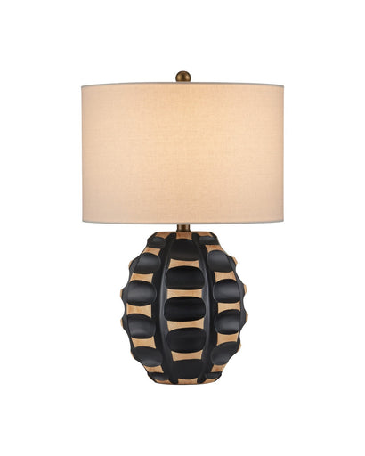 Betel Nut One Light Table Lamp Black