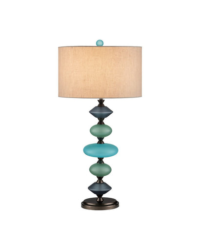 Nereid One Light Table Lamp Blue / Metallic Black