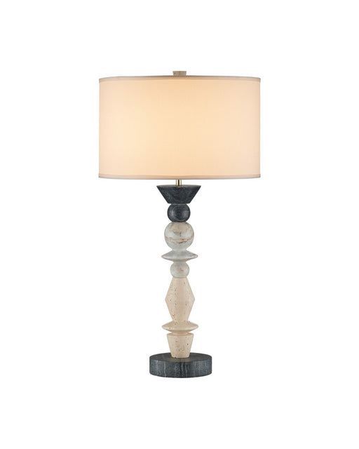 Currey and Company - 6000-1101 - One Light Table Lamp - Cairn - Natural / Midnight Black