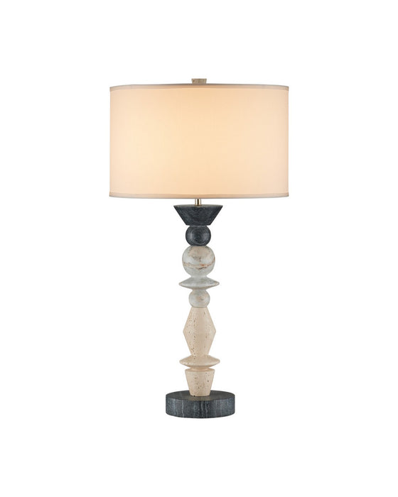 Currey and Company - 6000-1101 - One Light Table Lamp - Cairn - Natural / Midnight Black