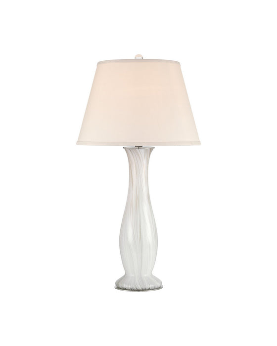 Currey and Company - 6000-1102 - One Light Table Lamp - Penna - Light Gray / Off-White