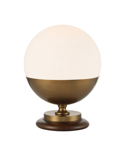 Orbis LED Table Lamp Textured Antique Brass / Milk / Natural