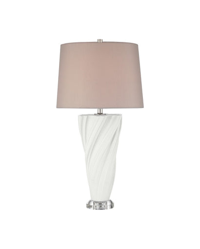 Ascension One Light Table Lamp Off-White / Clear