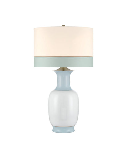 Kora One Light Table Lamp Off-White / Light Blue