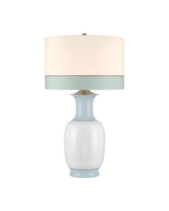Currey and Company - 6000-1108 - One Light Table Lamp - Kora - Off-White / Light Blue