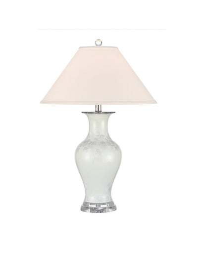 Crystalline One Light Table Lamp Off-White / Clear