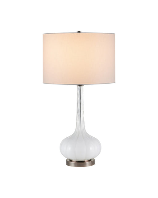 Currey and Company - 6000-1120 - One Light Table Lamp - Blanche - Milky White / Brushed Black Nickel