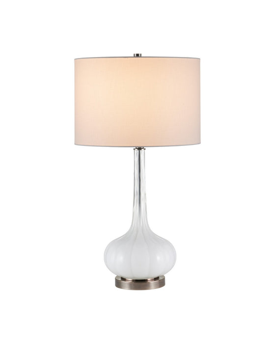 Currey and Company - 6000-1120 - One Light Table Lamp - Blanche - Milky White / Brushed Black Nickel