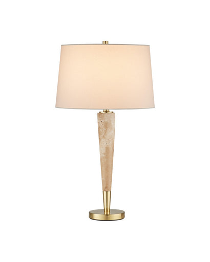 Battus One Light Table Lamp Natural / Satin Brass