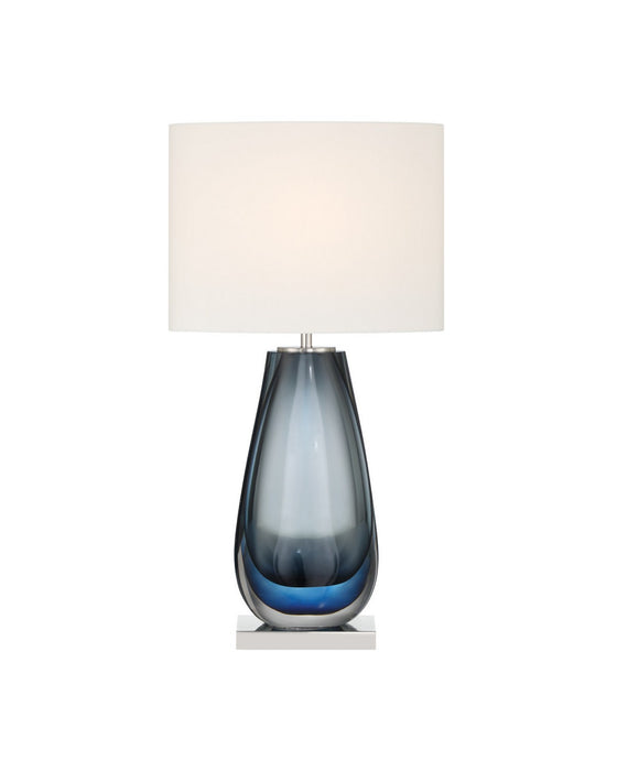 Currey and Company - 6700-0024 - One Light Table Lamp - Danza - Blue / Clear / Polished Nickel