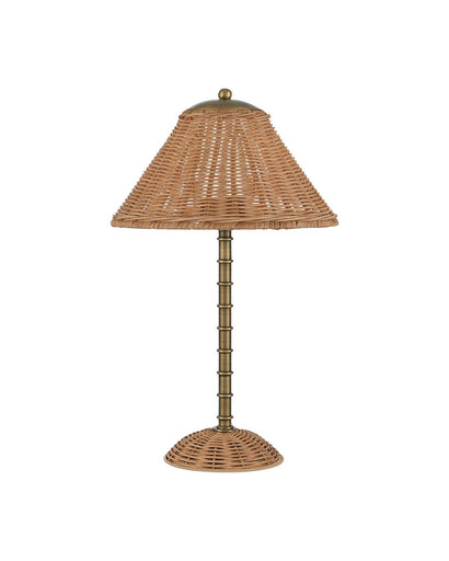 Skitter One Light Table Lamp Natural / Antique Brass