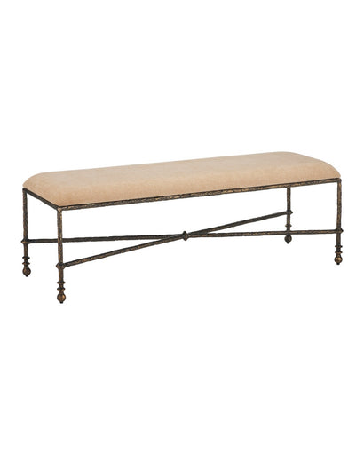 Fuso Bench Dark Beige / Antique Bronze