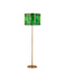 Currey and Company - 8000-0190 - Two Light Floor Lamp - Daze - Green / Antique Brass