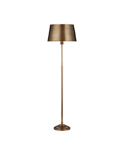 Callum One Light Floor Lamp Antique Brass