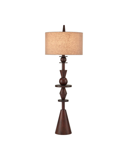 Cipher One Light Floor Lamp Walnut Brown