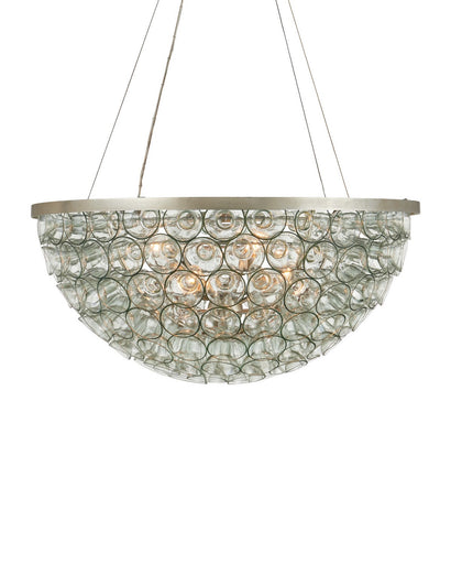 Eau de Vie Six Light Chandelier Clear / Contemporary Silver Leaf / Contemporary Silver