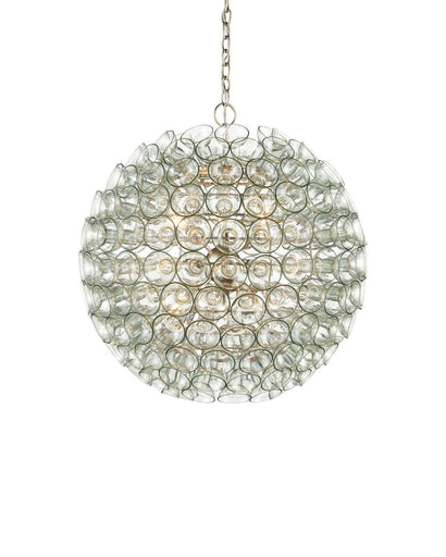 Eau de Vie Nine Light Chandelier Clear / Contemporary Silver Leaf / Contemporary Silver