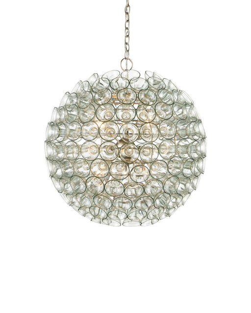 Currey and Company - 9000-1429 - Nine Light Chandelier - Eau de Vie - Clear / Contemporary Silver Leaf / Contemporary Silver