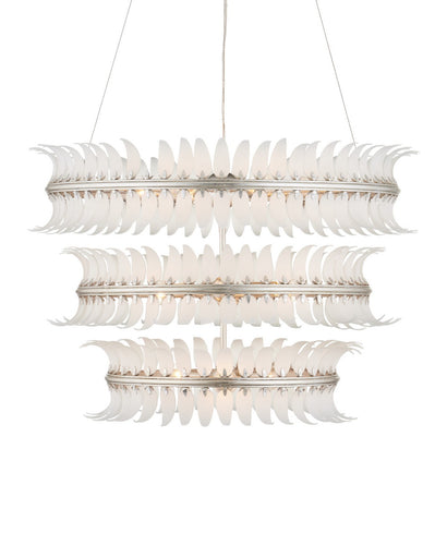 Capheira 12 Light Chandelier Frosted / Contemporary Silver Leaf / Contemporary Silver