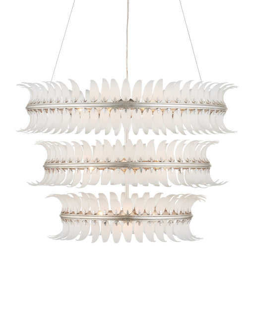 Currey and Company - 9000-1431 - 12 Light Chandelier - Capheira - Frosted / Contemporary Silver Leaf / Contemporary Silver