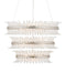 Currey and Company - 9000-1431 - 12 Light Chandelier - Capheira - Frosted / Contemporary Silver Leaf / Contemporary Silver