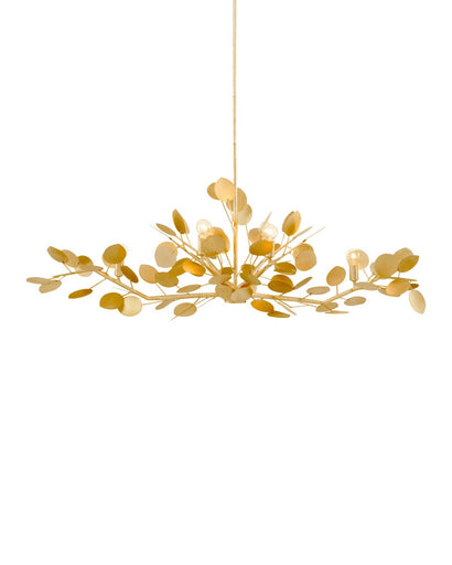 Lunaria Six Light Chandelier Contemporary Gold Leaf