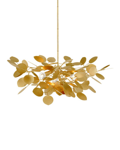 Lunaria Four Light Chandelier Contemporary Gold Leaf