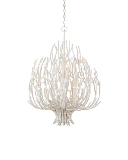 Seaward Nine Light Chandelier White Coral