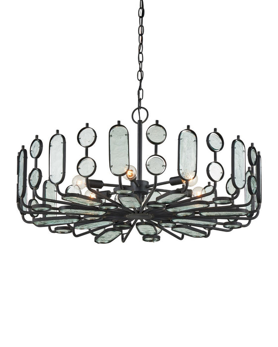 Currey and Company - 9000-1445 - Six Light Chandelier - Ettore - Clear / Blacksmith