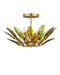 Currey and Company - 9000-1450 - Four Light Semi-Flush Mount - Selavy - Green / Contemporary Gold Leaf / Contemporary Gold