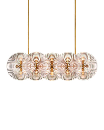 Whirlwind Ten Light Chandelier Pale Pink / Brass