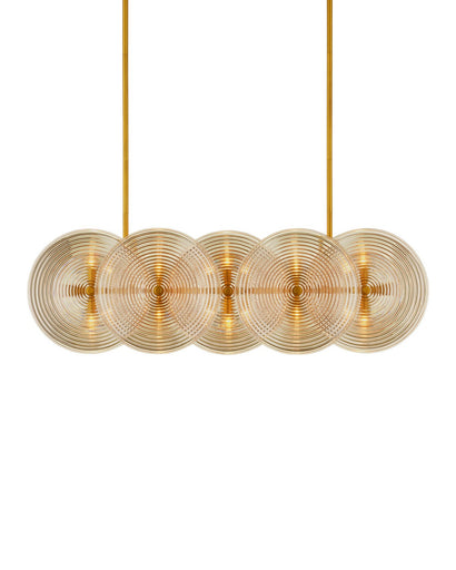 Whirlwind Ten Light Chandelier Pale Yellow / Brass