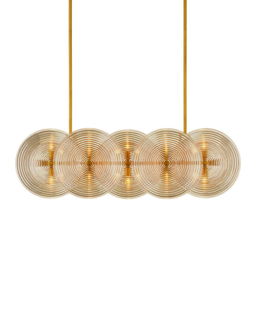 Currey and Company - 9000-1458 - Ten Light Chandelier - Whirlwind - Pale Yellow / Brass
